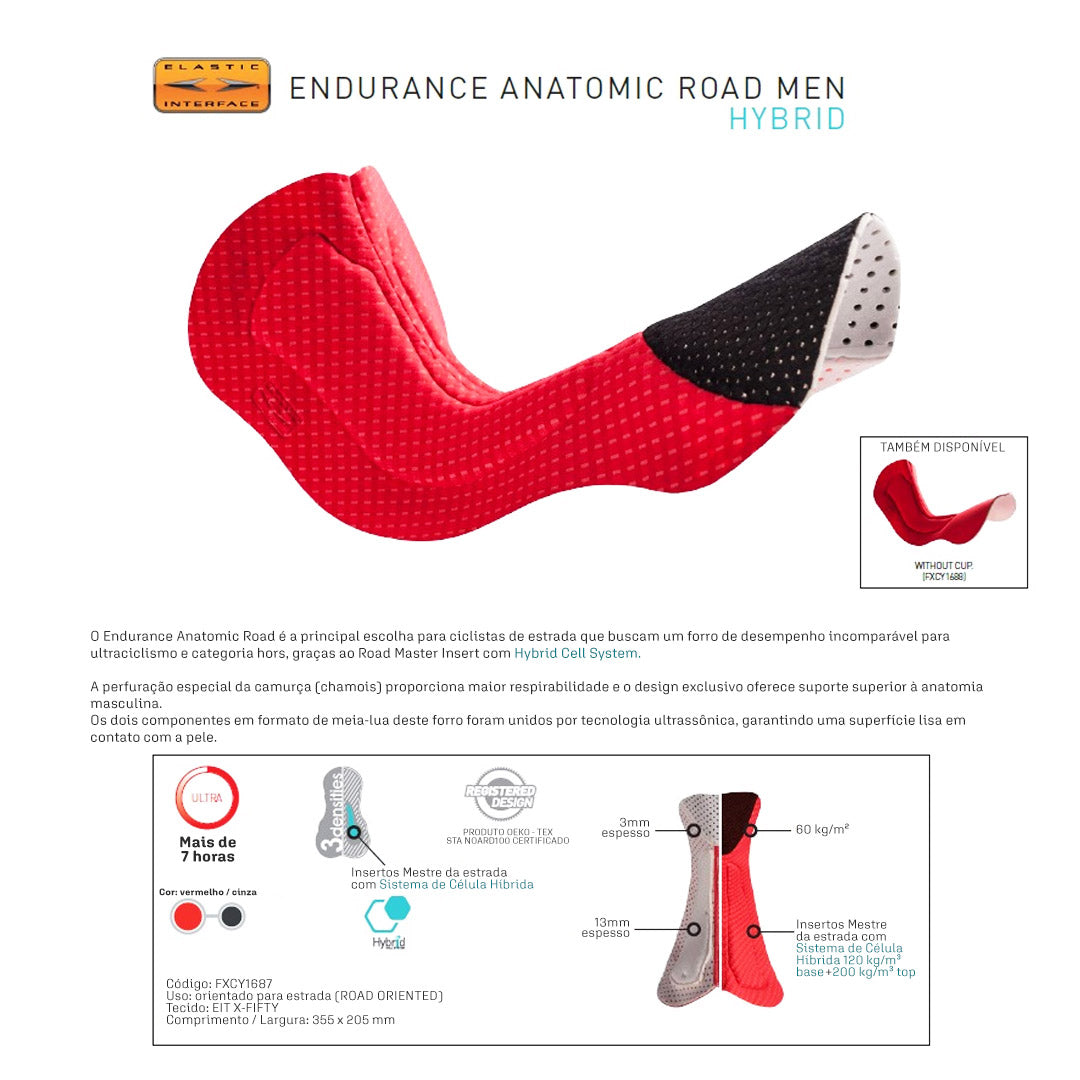 Bretelle Endurance Anatomic Road Men Hybrid | Com Meia Aero Grátis
